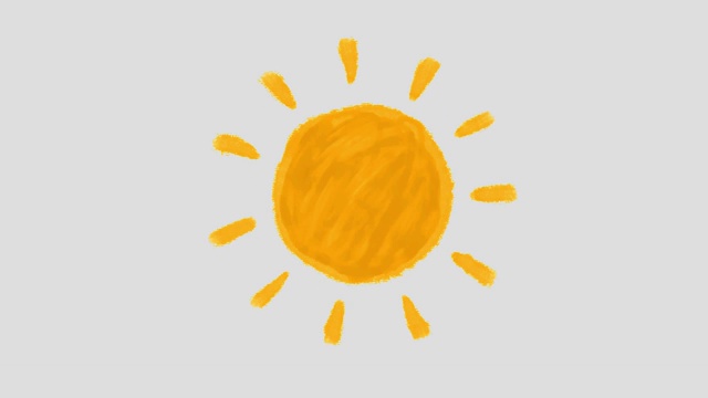 太阳动画橙色视频素材