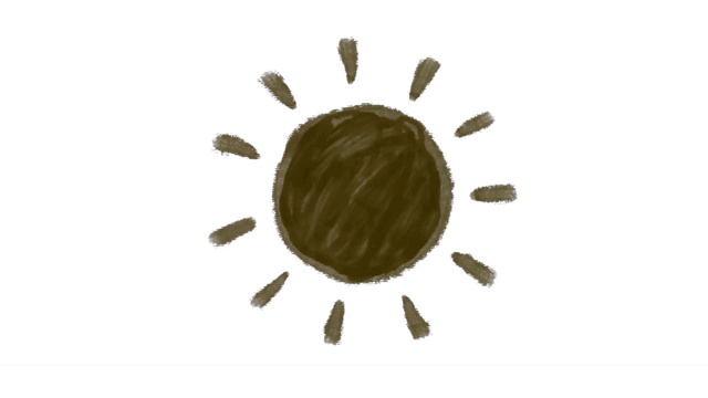 太阳动画黑视频素材
