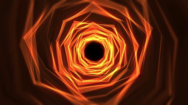 穿越旋转霓虹灯创造一个隧道，蓝红粉光谱，荧光紫外线，现代彩色照明，可循环4K动画，空间涡旋或虫洞或时间，高速隧道，黑洞数字空间，电线视频素材