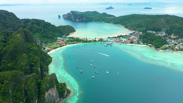 鸟瞰图的皮皮岛，泰国视频素材