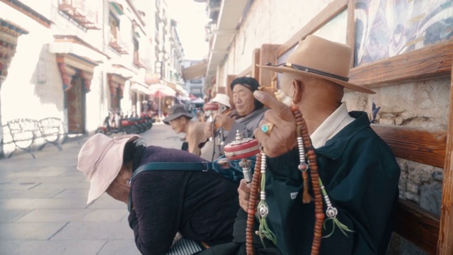 中国西藏拉萨城市景观一览。视频下载