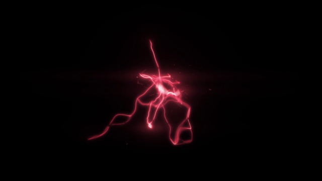 红色电火花放电回路效果动画视频下载