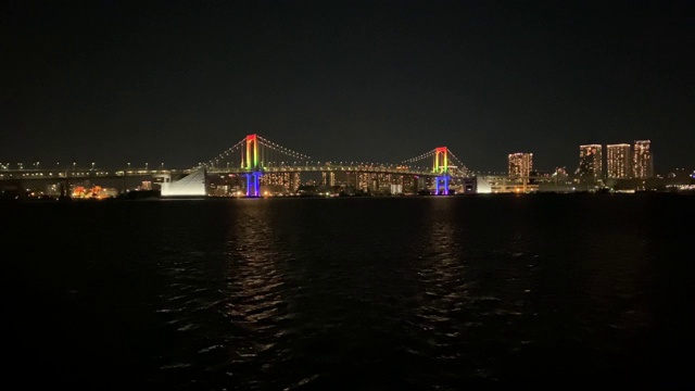 日本彩虹桥，东京夜景视频下载