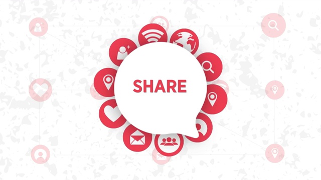 社交媒体图标，分享演讲泡泡视频下载