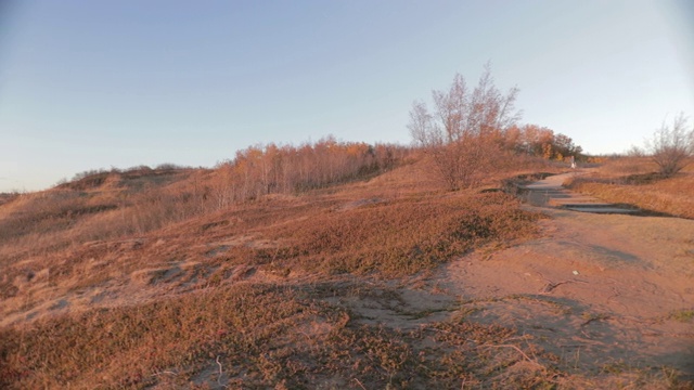 红莓滩自然保护区的秋景视频素材
