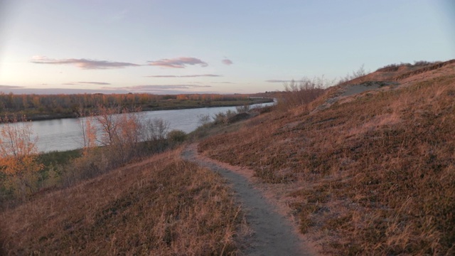 红莓滩自然保护区的秋景视频素材