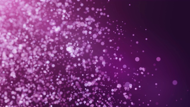 4k抽象粒子波Bokeh背景-紫色，粉红色-美丽的闪光环视频素材