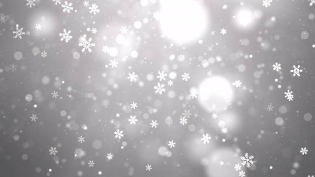 自然冬季圣诞循环4K背景白色大雪，雪花。视频素材