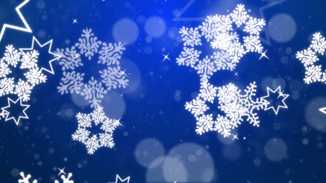 美丽的浅蓝色可循环的冬季雪花背景视频下载