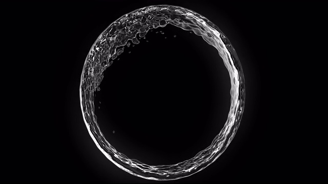 液体的流动旋转，形成一个圆。视频下载
