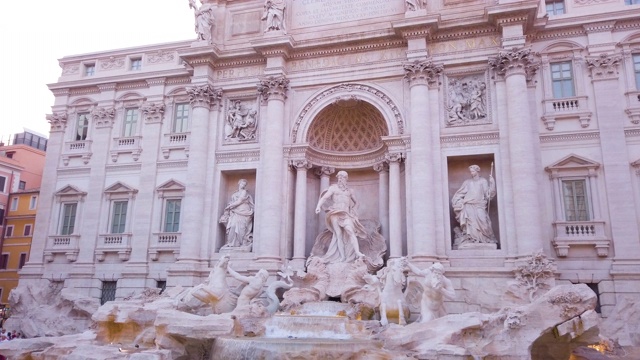 特莱维喷泉，意大利罗马视频素材