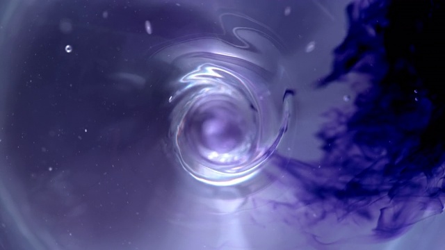 SLO MO LD水漩涡画在深蓝色视频素材