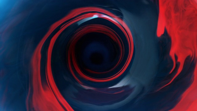 SLO MO LD漩涡旋转与红色和蓝色视频素材