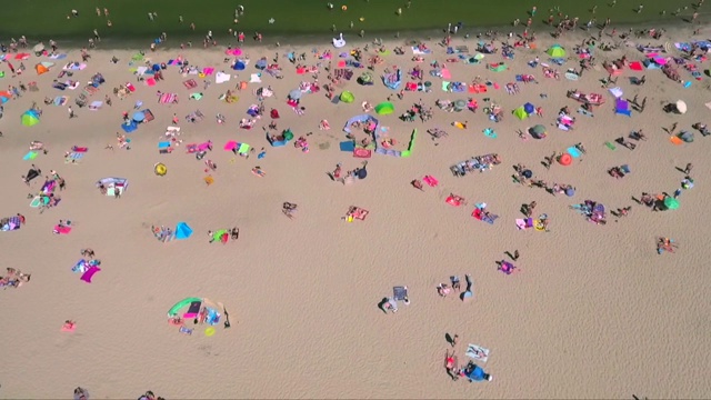 人们在海滩视频下载