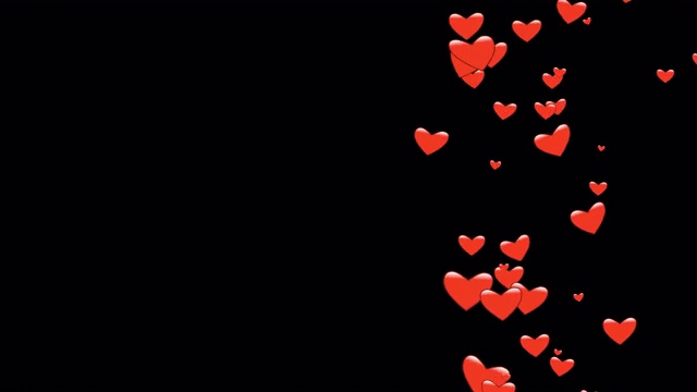 心脏糖果流动画与阿尔法通道。心跳模式社交爱情图标。快乐的情人节图标背景动画视频素材