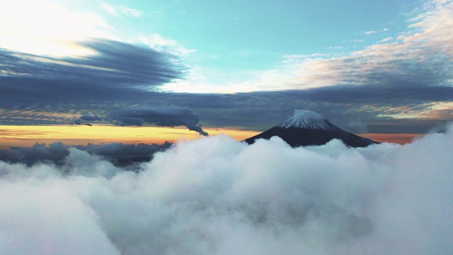 富士山鸟瞰图视频素材