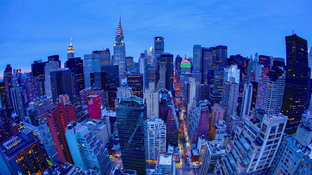 纽约市:天际线宽阔的视野视频素材
