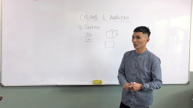 微笑的亚洲马来男老师在大学课堂上给他的学生讲课视频素材