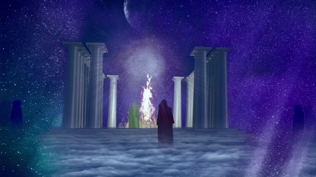 古老的火神之眼神庙视频素材