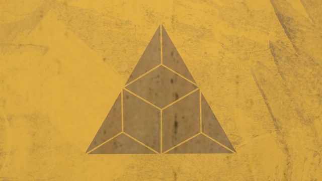 三角形设计与纹理黄色背景视频下载