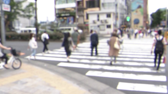 日本东京人行横道视频素材