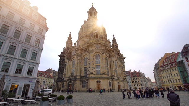 德累斯顿圣母教堂，时间流逝视频素材