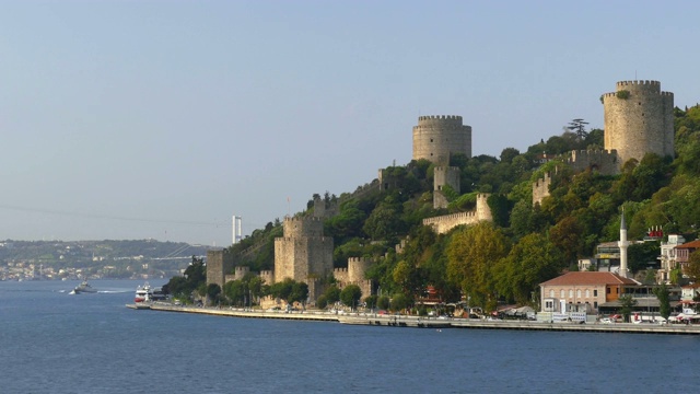 博斯普鲁斯海峡伊斯坦布尔的著名景点视频下载