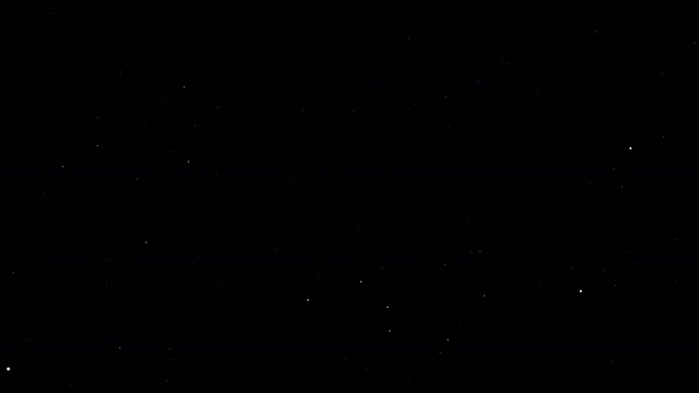 4K闪亮的星星运动动画黑色背景旋转动画。视频素材