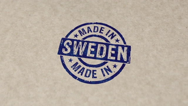 瑞典制作的邮票和邮票动画视频素材