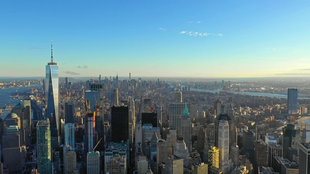 纽约日出时的全景图视频素材