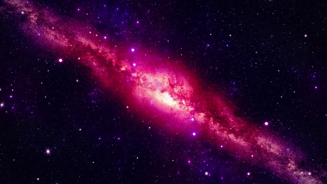 4k 3D银河系宇宙星系时间流逝，夜空星星循环背景。视频下载