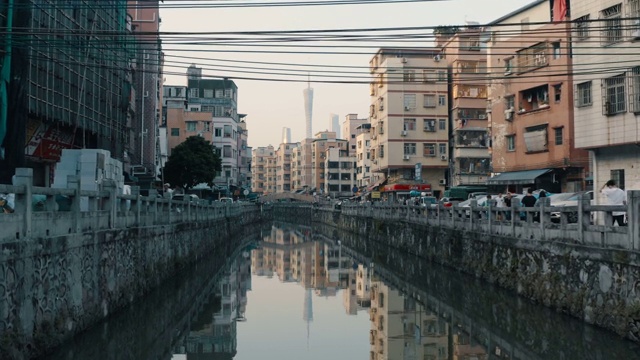 城市中的村庄，广州，中国。视频下载