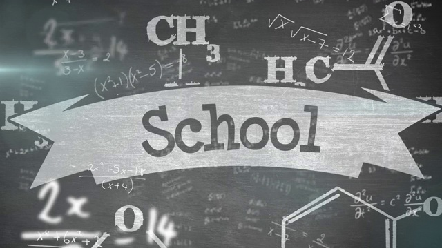 学校课文和化学结构对数学方程浮动视频下载