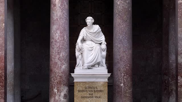 巴伐利亚国王路德维希一世纪念碑瓦尔哈拉纪念馆视频下载