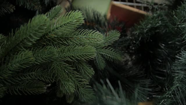 圣诞树的特写视频素材