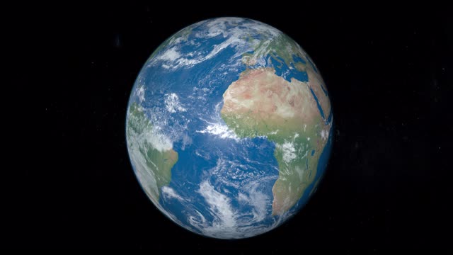 地球和大西洋一起旋转视频素材