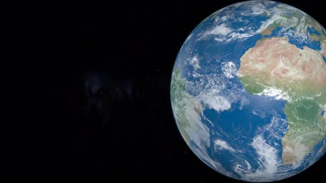 从外太空看到的地球上的大西洋海洋视频素材
