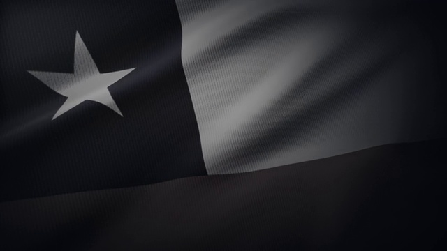 4K智利国旗迎风飘扬，织物质地细腻视频素材