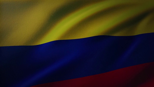 4 k哥伦比亚国旗视频素材