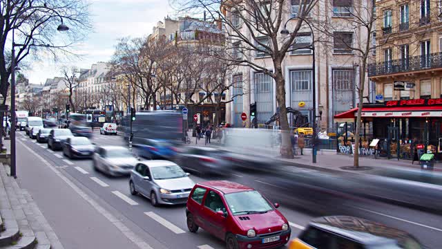 巴黎街视频素材