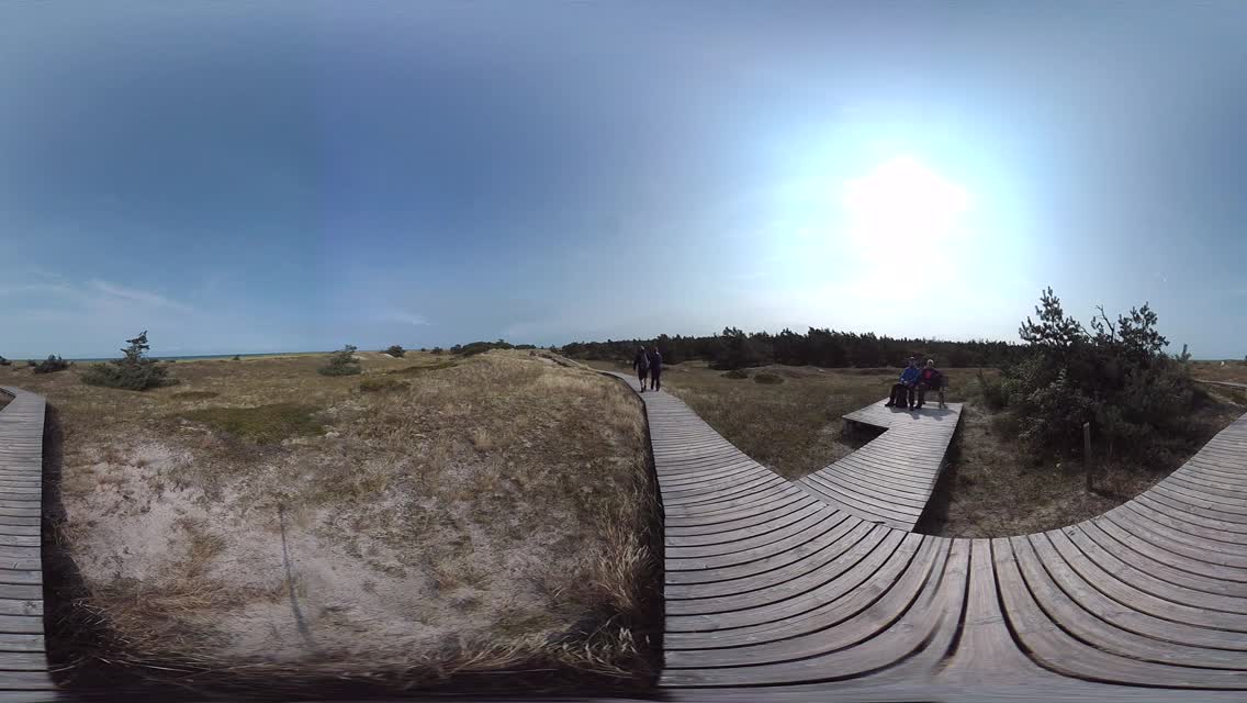 VR360，徒步穿越沙丘视频素材