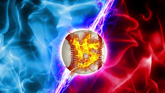 与棒球火的背景动画视频素材