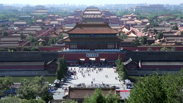 紫禁城概览(故宫建筑群)/中国北京视频素材