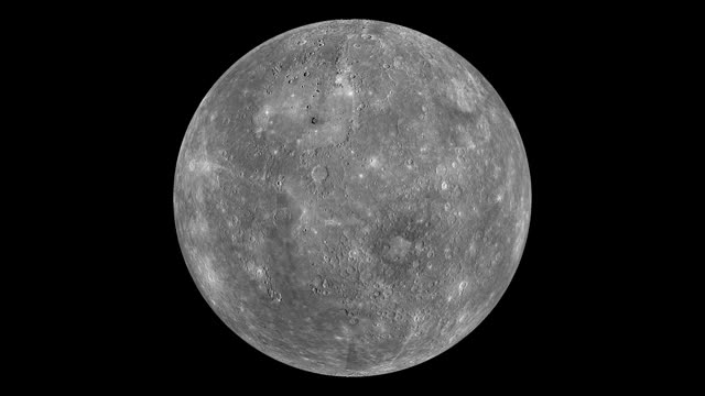 在高分辨率的水星探索中，可以看到极其详细的表面，有火山口、平原和山脉视频下载