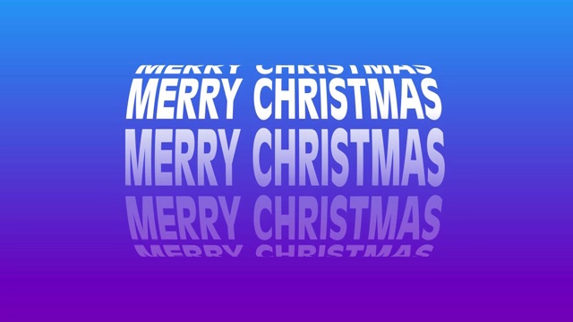 圣诞快乐，3D文字动画与漂亮的旋转圆柱形和多彩背景，新年庆祝，圣诞主题，圣诞呈现。视频素材