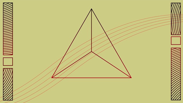 数字动画的多线和抽象形状移动的三角形形状设计对br视频下载
