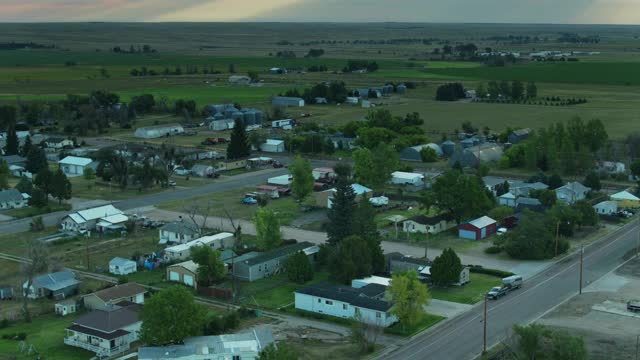 内布拉斯加州小镇房屋鸟瞰图视频素材