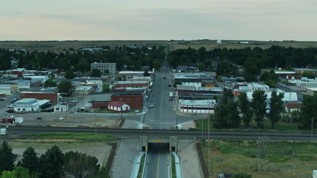内布拉斯加州小镇鸟瞰图视频素材