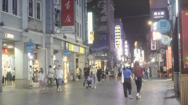 中国广州上下九著名步行街。视频素材