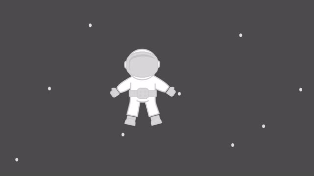 宇航员在太空飞行。屏幕保护程序。4 k的视频演示。视频下载